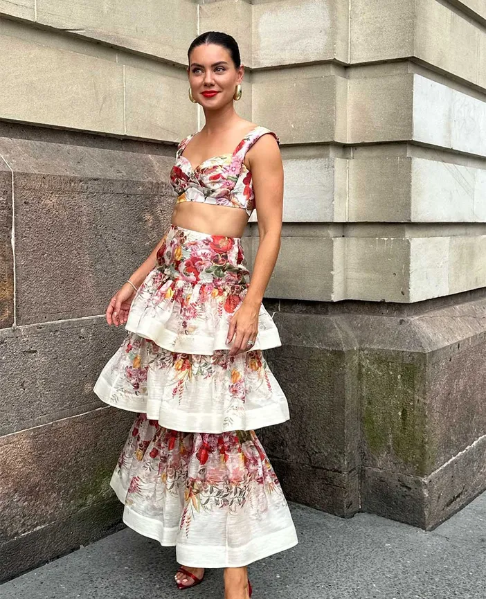 スカート POPPY Tiered dot skirt Tiered dot skirt