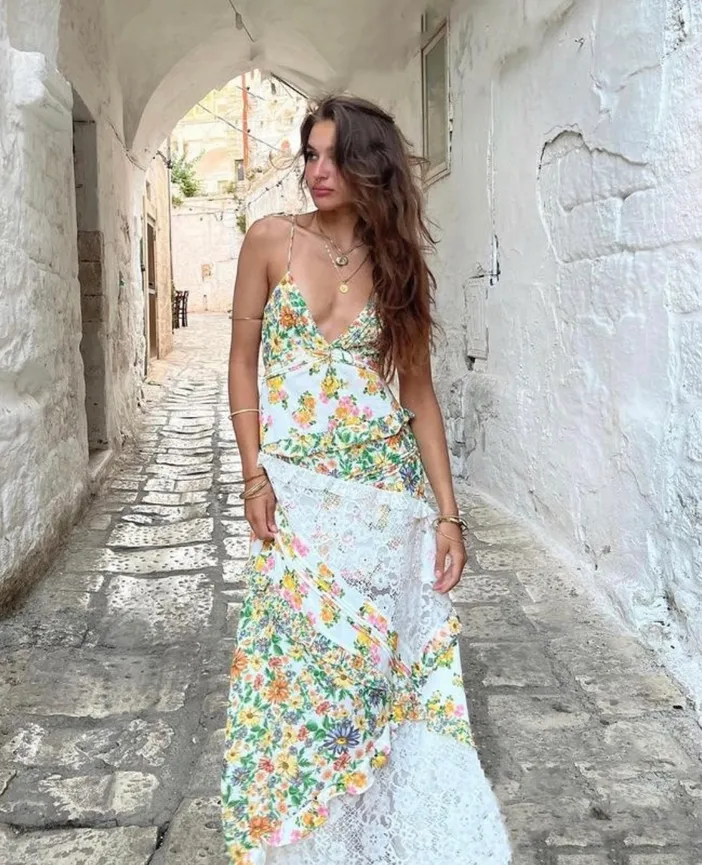 For Love And Lemons Rosalyn Maxi Dress Floral Size 8 For Love And Lemons Rosalyn Maxi Dress Floral Size 8