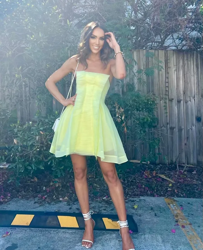 【Aje.】Astrid Strapless Mini Dress Astrid Strapless Mini Dress | Soft Lemon Yellow | Aje – Aje ROW