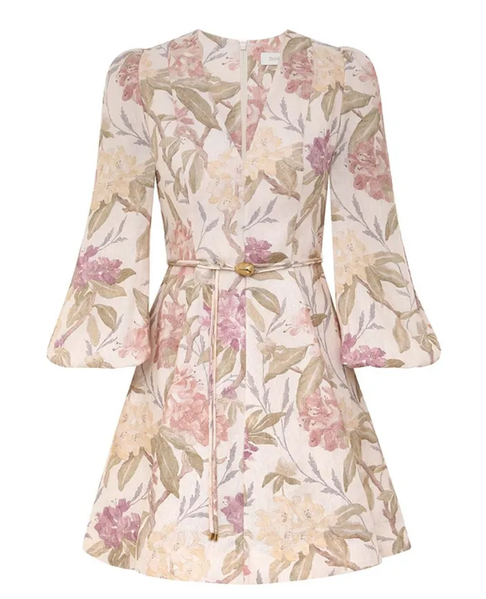 【Zimmermann】ILLUSTRATION BELTED FLIP DRESS フリップ ミニ Zimmermann Illustration Belted Mini Dress | David Jones