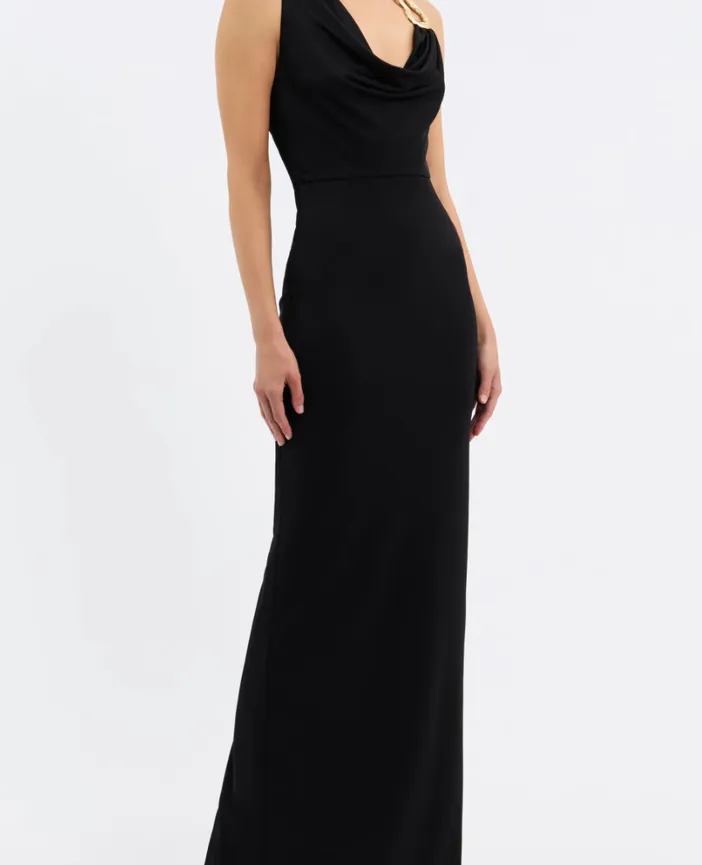 Rebecca Vallance Domenica Halter Gown Dress Black Size 8