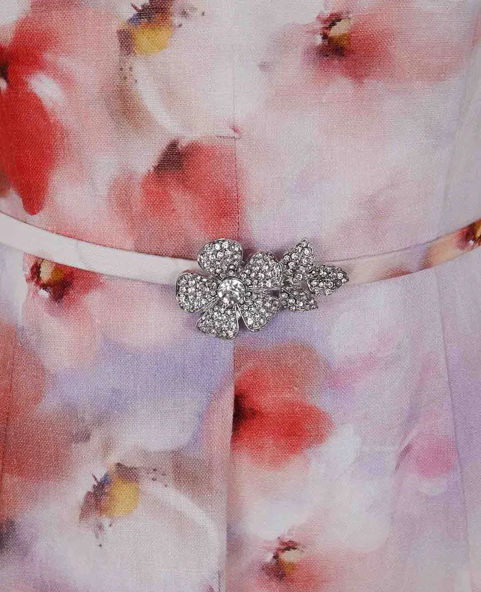 Zimmermann Crush Frill Sleeved Midi Dress Scarlet Floral Size 2 Zimmermann Crush Frill Sleeved Midi Dress Scarlet Floral Size 2