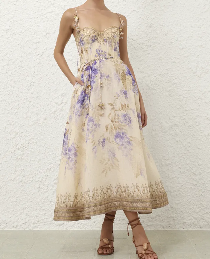 Zimmermann Dawning Picnic Dress Multi Size 0 & 1